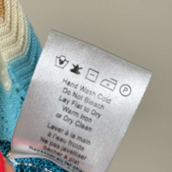 Heartloom Chevron Knit Laurent Beach Cover-Up Dress Sz M Cotton Polo Collar - Picture 8 of 13